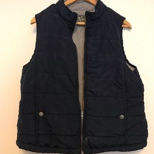 Navy Flannel Vest